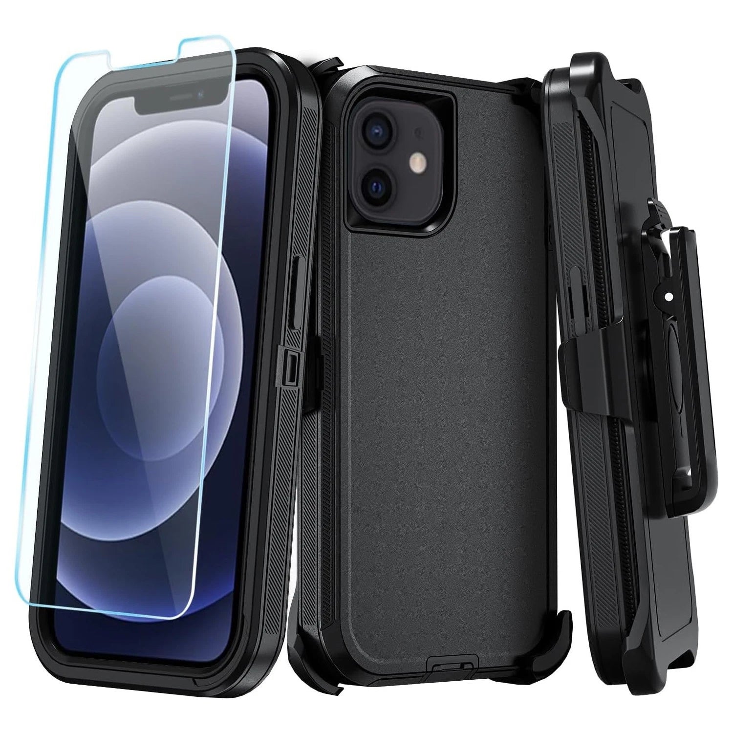 Coque de protection pour iPhone 15 Pro Max / 15 Pro / 15 + écran en verre trempé